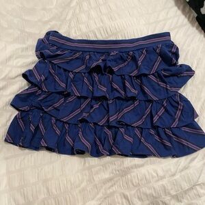 Ralph Lauren Blue and Purple Ruffled Women's Skirt